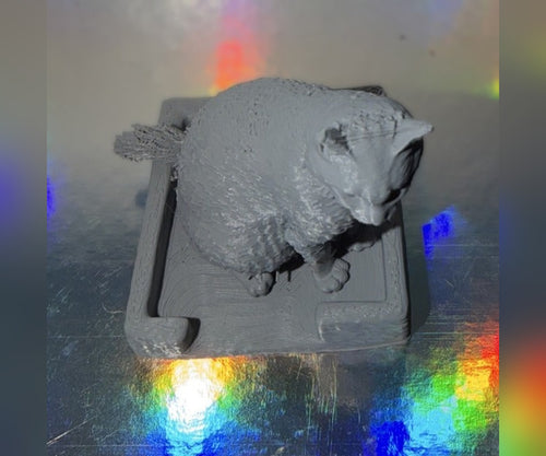 Custom 3D printed cat figurine example