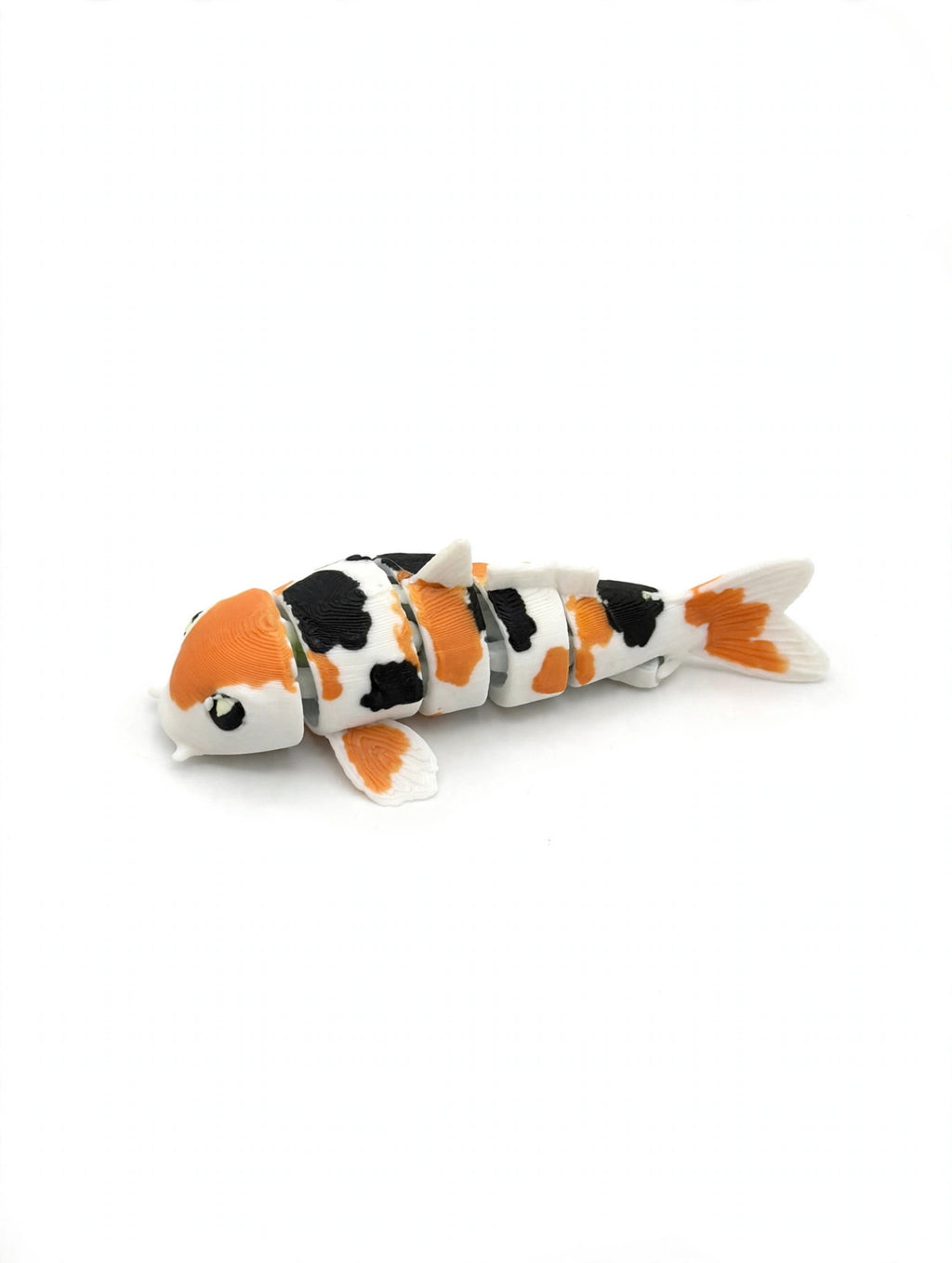 3D printed koi fish, white background
