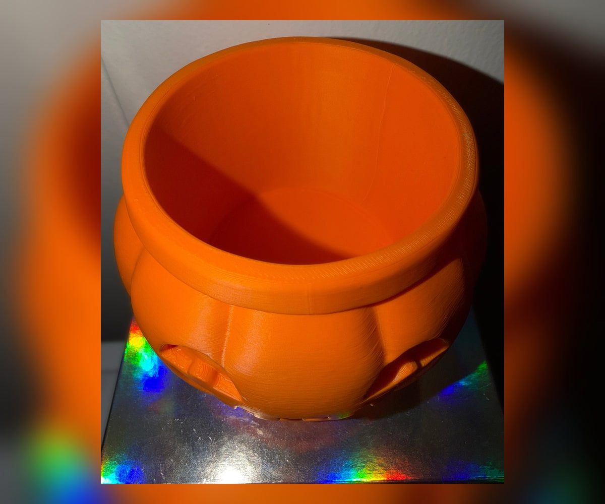 3D printed pumpkin bowl